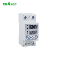 Dispositif de protection de tension et de courant réglable EBASEE OEM, relais de surveillance de tension monophasé/triphasé, protecteur de tension numérique 63/100A