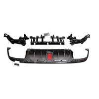W205 Diffuseur ABS Diffuseur de pare-chocs arrière Lèvre arrière noire brillante avec embouts d'échappement pour Mercedes W205 Style Barbus