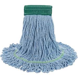 Boardwalk 502BLCT Super Loop Wet <b>Mop</b> <b>Head</b> Microfiber Cotton/Synthetic Medium Size Blue 12/Carton - Product Image 3
