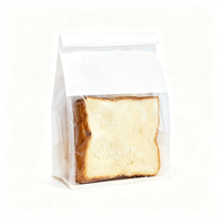 Sacs en papier kraft avec fenêtre, sacs d'emballage alimentaire pour biscuits, pain, café, en-cas, logo personnalisé