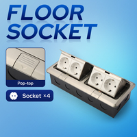 Prise de sol escamotable longue, option UE / universelle / USB Type-C / RJ45, 16A 250V T, deux versions de taille