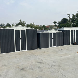 Abri de jardin en métal de style moderne 10x10 pieds, garage, remise, stockage avec <span class=keywords><strong>bois</strong></span> traité sous pression, type nature - Product Image 3