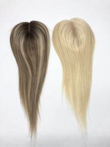 LLBeauty HQ Rambut Halus Berkualitas Tinggi Buatan Tangan Topper Alami dengan Basis Sutra Kulit Kepala Realistis Warna Akar Gelap Piano Siap Kirim - Product Image 4