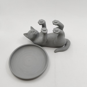 Plateau à bijoux en forme de chat mignon imprimé en 3D, organisateur de rangement de bureau, décoration animale pour la maison - Product Image 5
