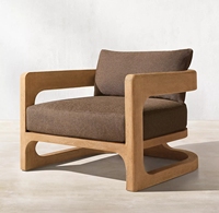 Sofá de madera de teca de alta calidad, diseño americano, para balcón, patio, muebles de exterior, muebles de jardín