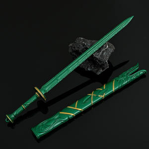 Épée en bambou vert de Xianxia Han Li de 22cm réplique en alliage de zinc métallique à collectionner décor de bureau modèle d'<span class=keywords><strong>arme</strong></span> fantastique - Product Image 2