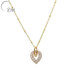 UM Jewelry ขายส่ง จี้เงินแท้ 925 ประดับเพชรซิคอน ชุบทอง เหมาะสำหรับทุกเพศ/ผู้ชาย/ผู้หญิง ใช้ได้ทุกวัน งานหมั้น งานแต่งงาน - Product Image 1