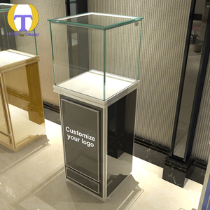 Vetrina espositiva per Showroom al dettaglio vetrina espositiva in oro di Design con vetrina a torre per negozio di forniture di bellezza a luce LED - Product Image 3