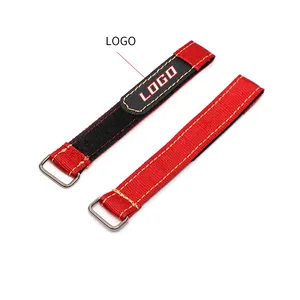 Werkseitiges benutzer definiertes Logo Klett verschluss aus Leder ohne Lip Lipo-Batterie band