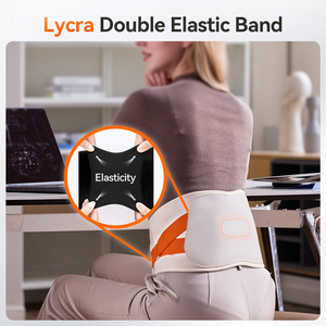 TOHACHI Wireless Waist Massager <b>Red</b>-<b>Light</b> Heating <b>Therapy</b> Musical Function Timing Control for Back Pain Relief Lumbar Support - Product Image 1
