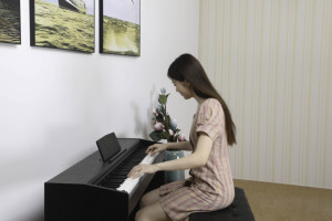 <span class=keywords><strong>Piano</strong></span> droit portable pour débutant, 88 touches lestées, professionnel, intelligent, MIDI, 3 pédales, 800 sons, 128 rythmes, blanc/noir - Product Image 3