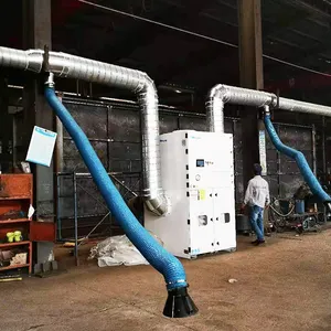 industrial air ventilation system/welding fume extraction system with flexible suction arms