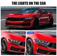 Ford Mustang 2024 à 2026 - Mise à niveau des phares LED RGB avec DRL - Plug and Play - Accessoires de voiture - Phares avant