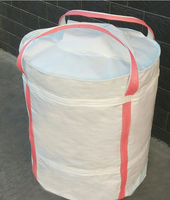Sac tubulaire FIBC Jumbo de 1 tonne avec fermeture et 2 boucles de levage, robuste, pour aliments pour animaux, déchets de construction, SEA