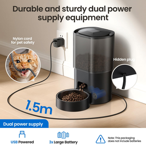 2026 New Unique Design Wifi App Smart Pet Feeder Food Dispenser Remote Control Both Sides Feeding 2 Pets <b>Cats</b> with Wet Food Bowl - Product Image 5