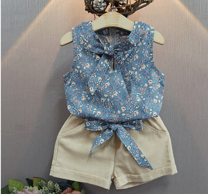 Nouvelle Collection 2020 : Vêtements d'été pour petites filles, manches évasées, style floral, vente en gros Chine, boutique de vêtements pour enfants du Bangladesh. - Product Image 2