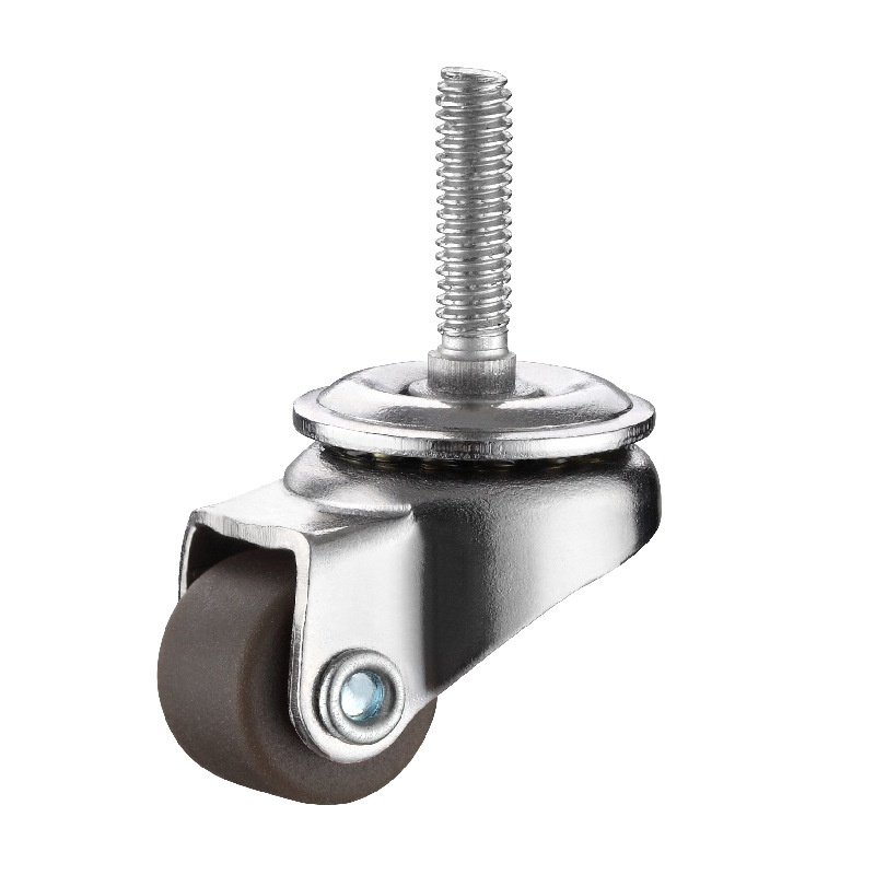 Universal 0.5 Inch Silent Swivel Castor Wheel Furniture Drawer Tray Equipment Auxiliary Made of Plastic with Rubber Stem Casters
