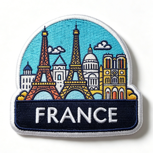 Patch brodé thermocollant France, forme irrégulière, en feutre non tissé, applique décorative, cadeau - Product Image 3