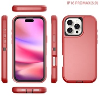 Coque de téléphone Defender Armor de qualité supérieure pour iPhone 11 12 13 Mini 15 16 Plus 17 Pro Max, protection contre les chocs, coque arrière