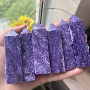 Torre de Charoita Púrpura, Cristal Pulido Natural de <span class=keywords><strong>Cuatro</strong></span> Lados - Product Image 2