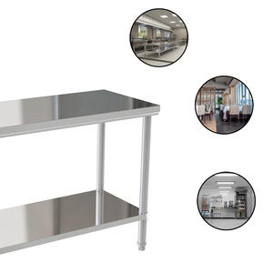 شركة مصنِّعة من الفولاذ المقاوم للصدأ ، طاولة عمل تجارية لمطبخ فاخر من الفولاذ المقاوم للصدأ للمطاعم والفنادق من الفولاذ المقاوم للصدأ - Product Image 4