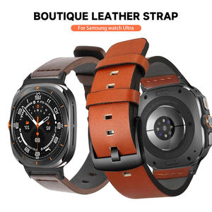 Bracelet en cuir souple à libération rapide, bracelet de luxe pour Samsung Galaxy Ultra 47 mm, adaptateur coloré, connecteur, bracelet de montre - Product Image 2