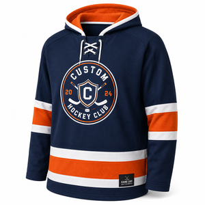 Sweat à capuche de hockey à lacets, style maillot de hockey rayé, pull pour les jours de match, vêtements pour supporters - Product Image 4