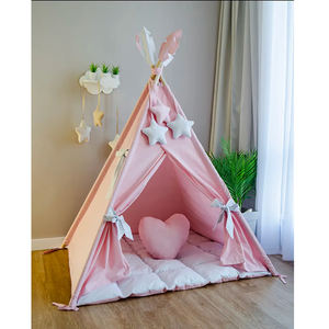 MaiBeiBi bambini al coperto giocano tenda di cotone tela bambini indiano Teepee casetta quattro pali giocattoli per bambini tende - Product Image 4