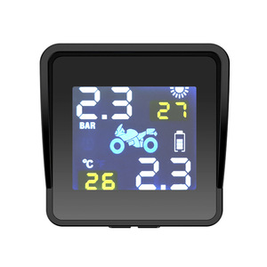 2024ホット販売内蔵バッテリー液晶ディスプレイオートバイワイヤレスタイヤ空気圧監視システムUSB充電式Tpmsセンサー - Product Image 1