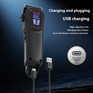 Cortadora de pelo eléctrica profesional, Kit de aseo para hombres, máquina de corte de pelo LCD de 0mm, recortadora de barba de peluquero, afeitadora - Product Image 3