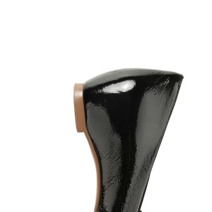 <span class=keywords><strong>Chaussures</strong></span> plates Mary Jane pour femmes, <span class=keywords><strong>chaussures</strong></span> en cuir verni à bout pointu, <span class=keywords><strong>chaussures</strong></span> à talon bas, <span class=keywords><strong>chaussures</strong></span> à talon bas élégantes à boucle métallique de style français - Product Image 4