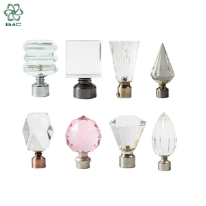 Cheap Design <strong>Curtain</strong> Rod Set Glass Crystal Finials Fancy <strong>Curtain</strong> <strong>Pole</strong> <strong>Ends</strong> Cover Decorative Crystal Ball <strong>Curtain</strong> Rod Finials - Product Image 1