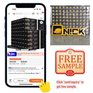 Nick trong suốt rõ ràng 10 năm bảo hành 1.52*18M 8.5mil Tự Chữa Bệnh chống trầy xước Lubrizol TPU ppf sơn bảo vệ phim - Product Image 2