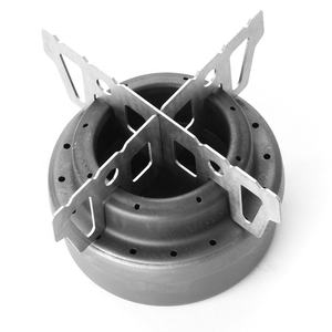 Réchaud à alcool de camping en plein air Titanium <span class=keywords><strong>Spirit</strong></span> avec support de support croisé pour couvercle de feu pour batterie de cuisine d'escalade - Product Image 2