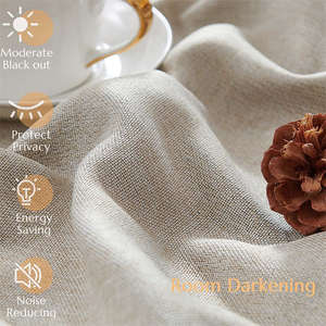 Polyester sertifikalı % 100% karartma Polyester perdeler Modern tasarım OEM/ODM - Product Image 5