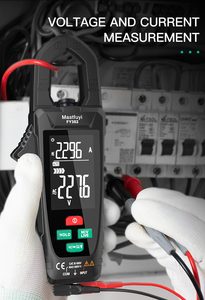 FY382 True RMS Capacitance NCV Ohm Hz Tester 9999 Counts DC/Current Detector Professional Multimeter Digital <b>Clamp</b> Meter - Product Image 3