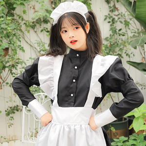 Tenue de demoiselle d'honneur classique noire et blanche, vêtements longs pour femmes, costume de style Lolita pour cosplay, vêtements de scène, printemps 2025 - Product Image 2
