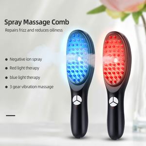 Peigne de massage capillaire avec applicateur pour le cuir chevelu, pour l'introduction d'essences capillaires, doté de lumière rouge et de courant EMS - Product Image 4