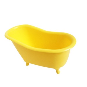 Mini Jabonera Ovalada de Plástico para Bañera, Organizador de Escritorio sin Tapa, Amarillo, Azul, Morado, Blanco, Naranja, Rosa Nude, 15x10x7cm - Product Image 2