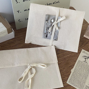 High Quality Custom Logo Cotton <b>Envelope</b> Dust Bag Recyclable Packaging Cotton Linen <b>Envelope</b> Pouch with Flap - Product Image 4