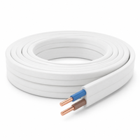 Câble plat BVVB 2x1mm² 2x1.5mm² à conducteur en cuivre, isolé et gainé en PVC, pour câblage domestique et éclairage intérieur