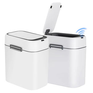 Poubelle Intelligente Slim avec Indice d'Étanchéité IPX5, Poubelle à Capteur pour Espaces Étroits, Fonctionnement Sans Contact, Anneau de Fixation pour Sac Poubelle - Product Image 1