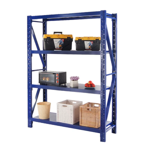 Étagères en acier double face robustes à 6 couches RUT Support vertical roulé pour une utilisation en <span class=keywords><strong>magasin</strong></span> Étagère en bois double face à double baie - Product Image 5