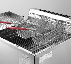 Friteuse électrique monophasée 22L à double chauffage et contrôle numérique 1 ° Réservoir d'huile commercial facile à nettoyer, sans chaleur d'échappement, réglable - Product Image 5