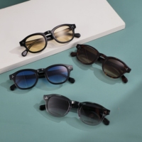 Lunettes de soleil artisanales en acétate de qualité supérieure, monture ronde classique écaille de tortue, verres dégradés, lunettes de créateur pour l'Europe