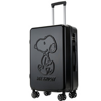 Koper Troli Spinner 20-Inci Kecil untuk Anak-Anak, Bahan Kulit Ultra-ringan dengan Kunci Snoo/ Desain Kata Sandi, Koper Kabin