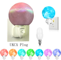 Ampoule LED OEM GL-HS8 certifiée ETL, tendance mode, à changement de couleur, en forme de lune, avec base de lampe, veilleuse LED pour la décoration de chambre