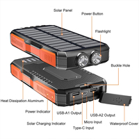 Banco de energía solar portátil al por mayor 20000 30000 36000 50000 100000 200000mAh con carga inalámbrica para iPhone Mac móvil