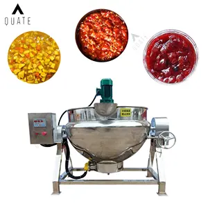 Food 100L500L Electric Heating Industrial Candy Meat Sauce Planetary Cooking Jacket Kettle With Agitator
