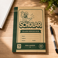 Cahier d'exercices scolaire africain OEM, agrafé, ligné anglais, couverture en carton blanc, pour la pratique en classe, direct usine